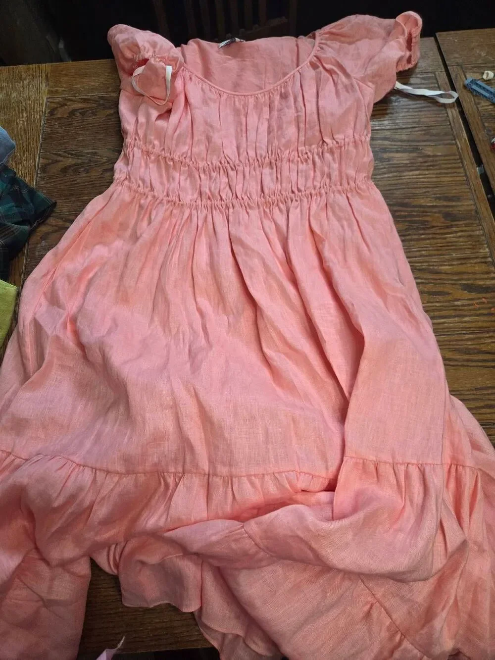 Kate Spade Linen Riviera Dress In Pink Sz XXL